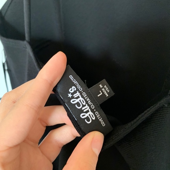 LULUS BLACK CURVEY DRESS - Picture 4 of 4